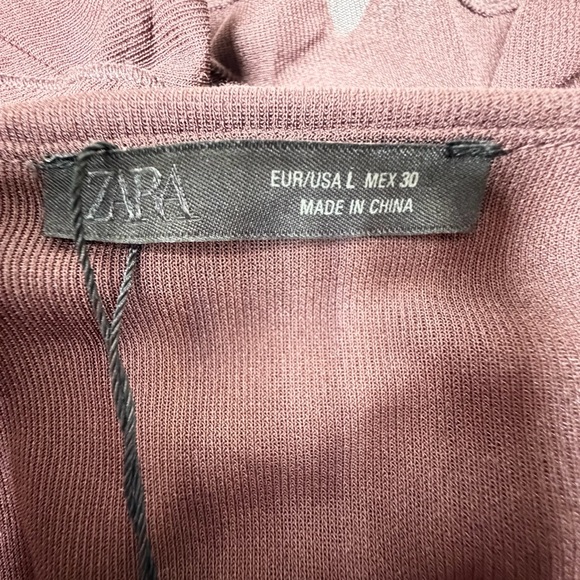 Zara Brown Ruffled Dress - Picture 11 of 12